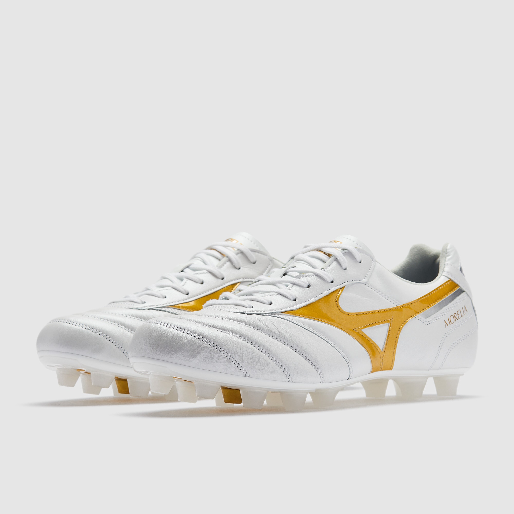 Mizuno Morelia II Made In Japan Firm Ground - White/Football Gold