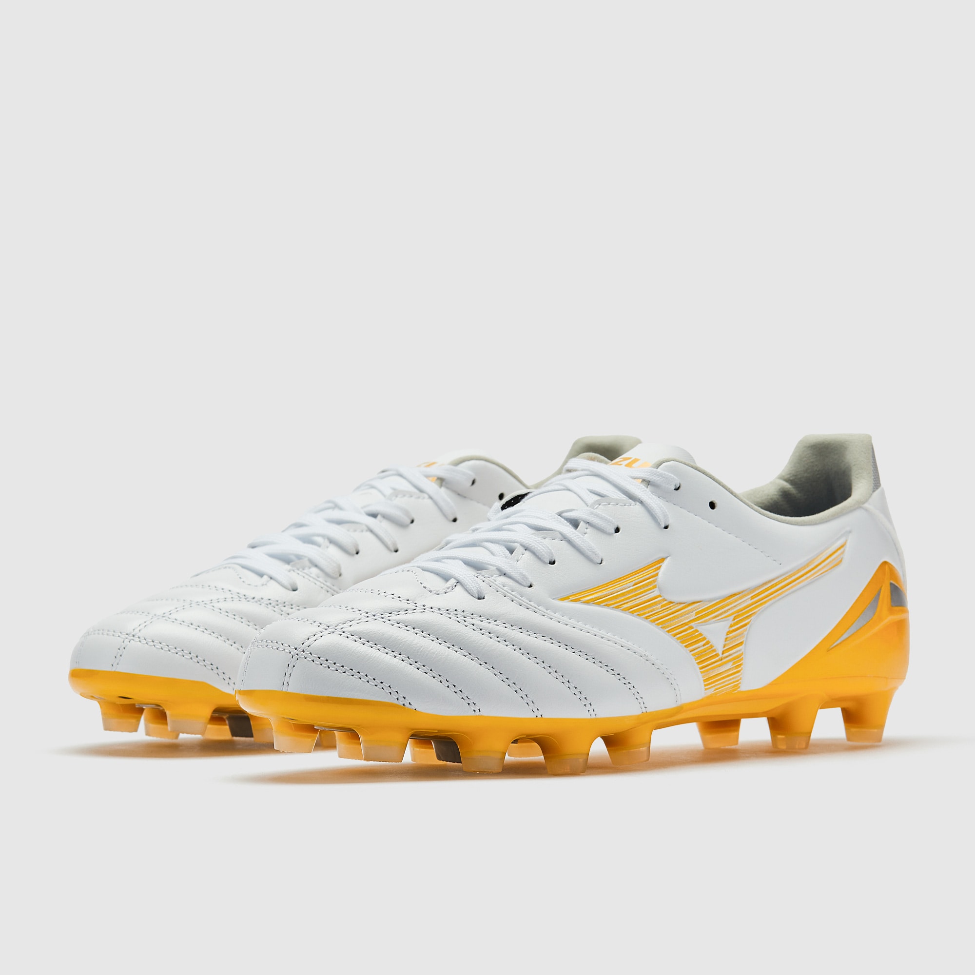 Mizuno Morelia Neo IV Pro Firm Ground - White/MP Gold/Cool Gray