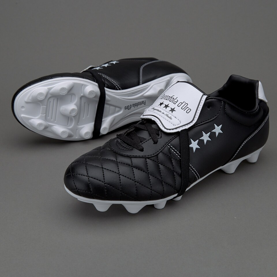 Inicialmente Aterrador Serafín Pantofola D Oro Emidio Stella FG - Mens Boots - Firm Ground - Black/White |  Pro:Direct Soccer