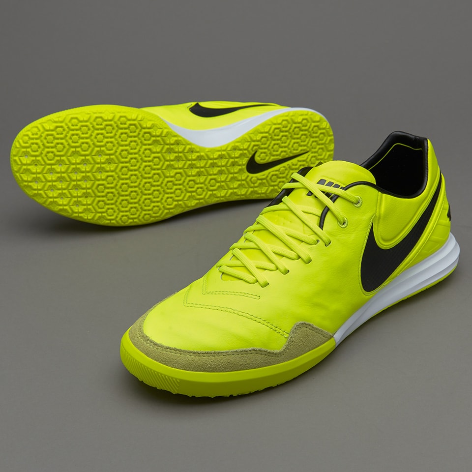 Nike TiempoX IC - Mens Boots - Indoor - Volt/Black