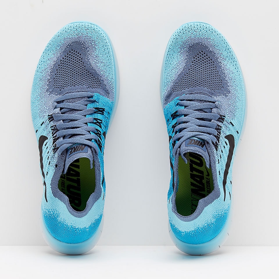 Nike Boys Free RN Flyknit 2017 Polarized Blue/Black-Work Blue