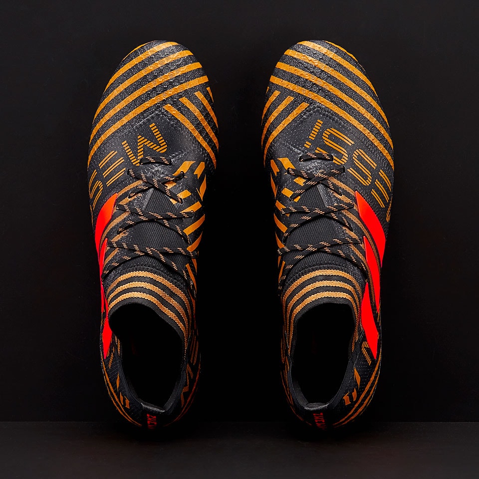 Sin aeronave omitir Botas de fútbol - adidas Nemeziz Messi 17.1 FG - Negro/Rojo/Dorado - BB6351  | Pro:Direct Soccer