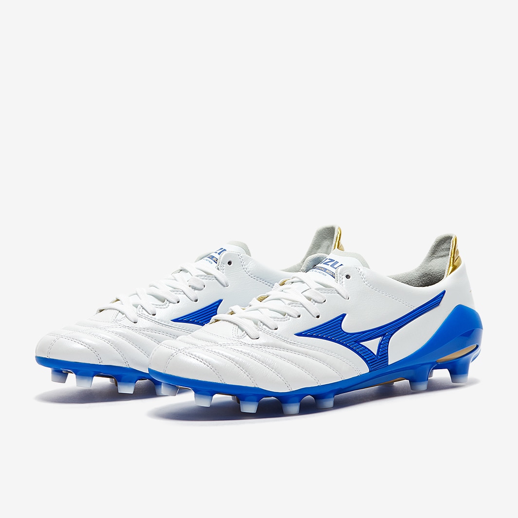 Mizuno Morelia Neo II Made in Japan FG - White/Wave Cup Blue