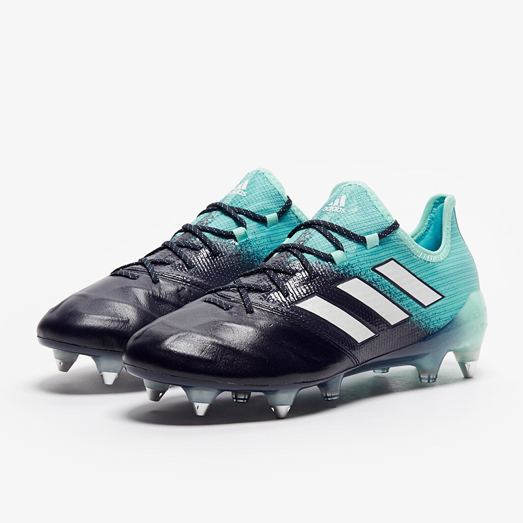 adidas ACE 17.1 SG Leather - Energy Aqua/White/Legend Ink - Soft