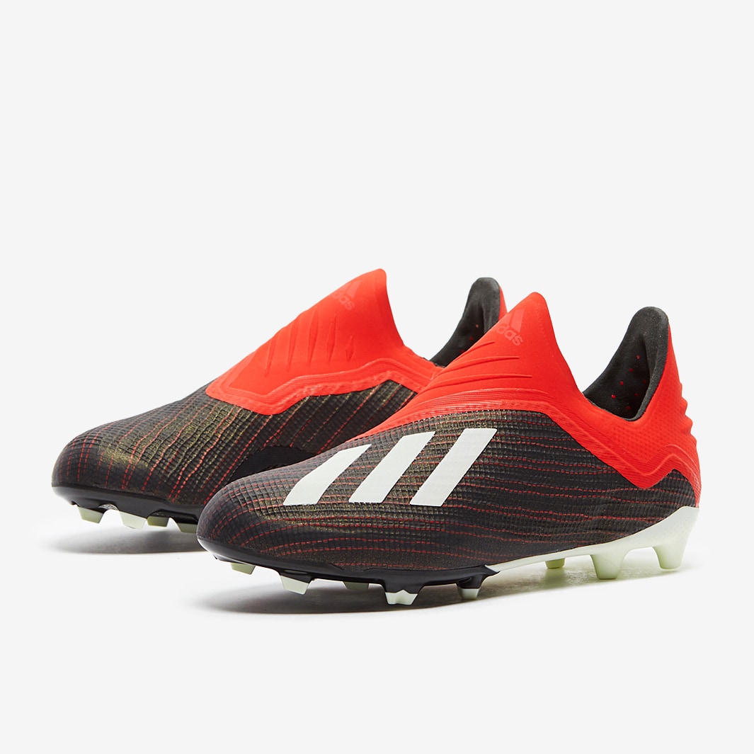 adidas Kids X 18+ FG Core Black/White/Active Red Firm Ground