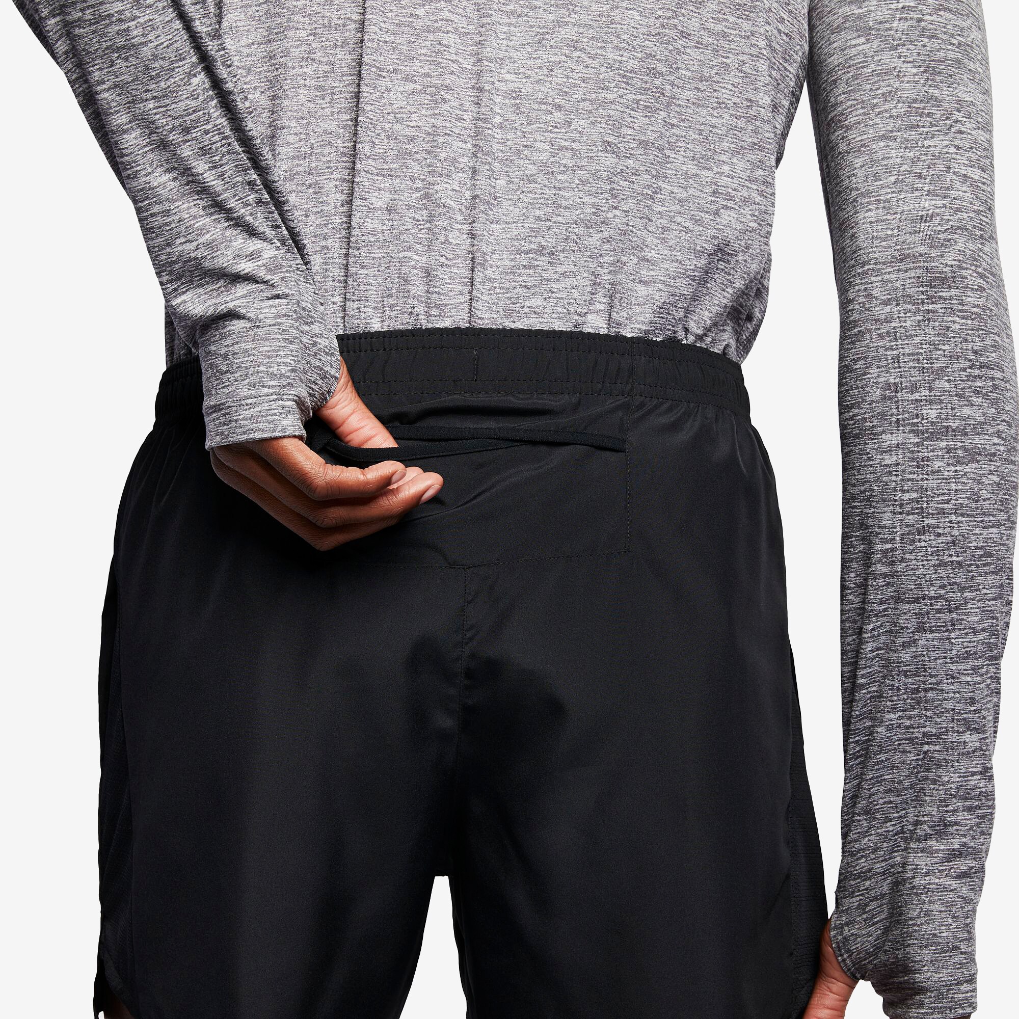 Nike Challenger Short - Black/Black/Reflective Silv - Mens Clothing ...