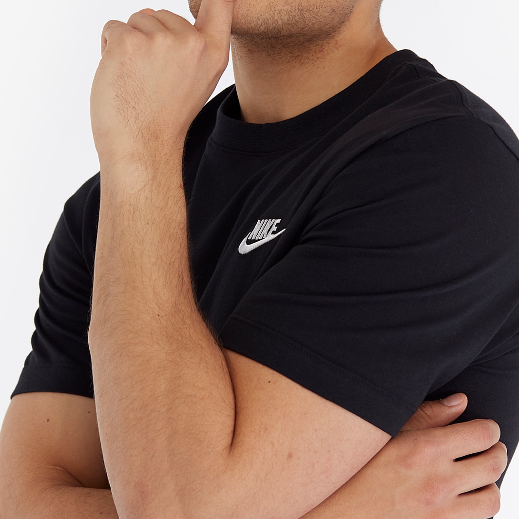 Nike Sportswear Club Tee - Black/White - Mens Clothing |