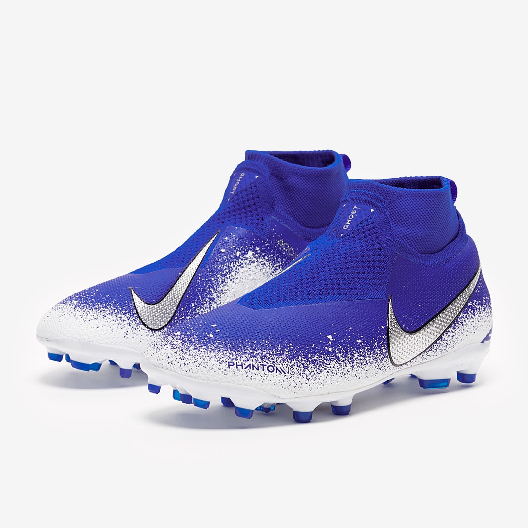 Chaussures De Foot Nike Enfant Phantom VSN Elite DF FG MG Bleu Chrome