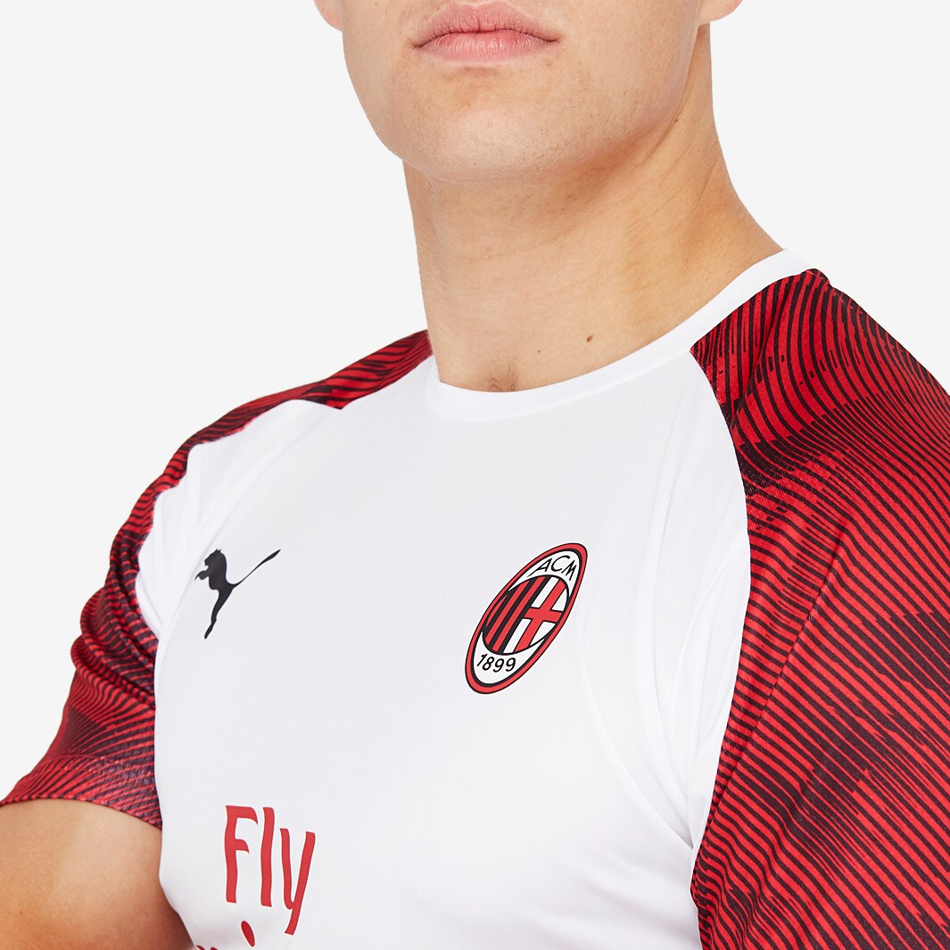 PUMA Mens A.C. Milan Official Training Jersey XX-Large, PUMA White/PUMA Red