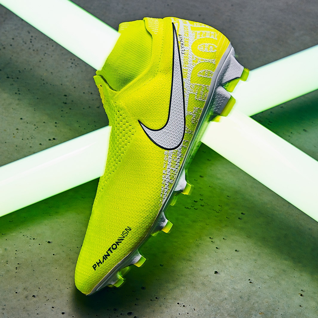 シューズ NIKE Phantom VSN Elite DF FG Nike Phantom VSN Elite DF FG - Black/Volt - Firm Ground
