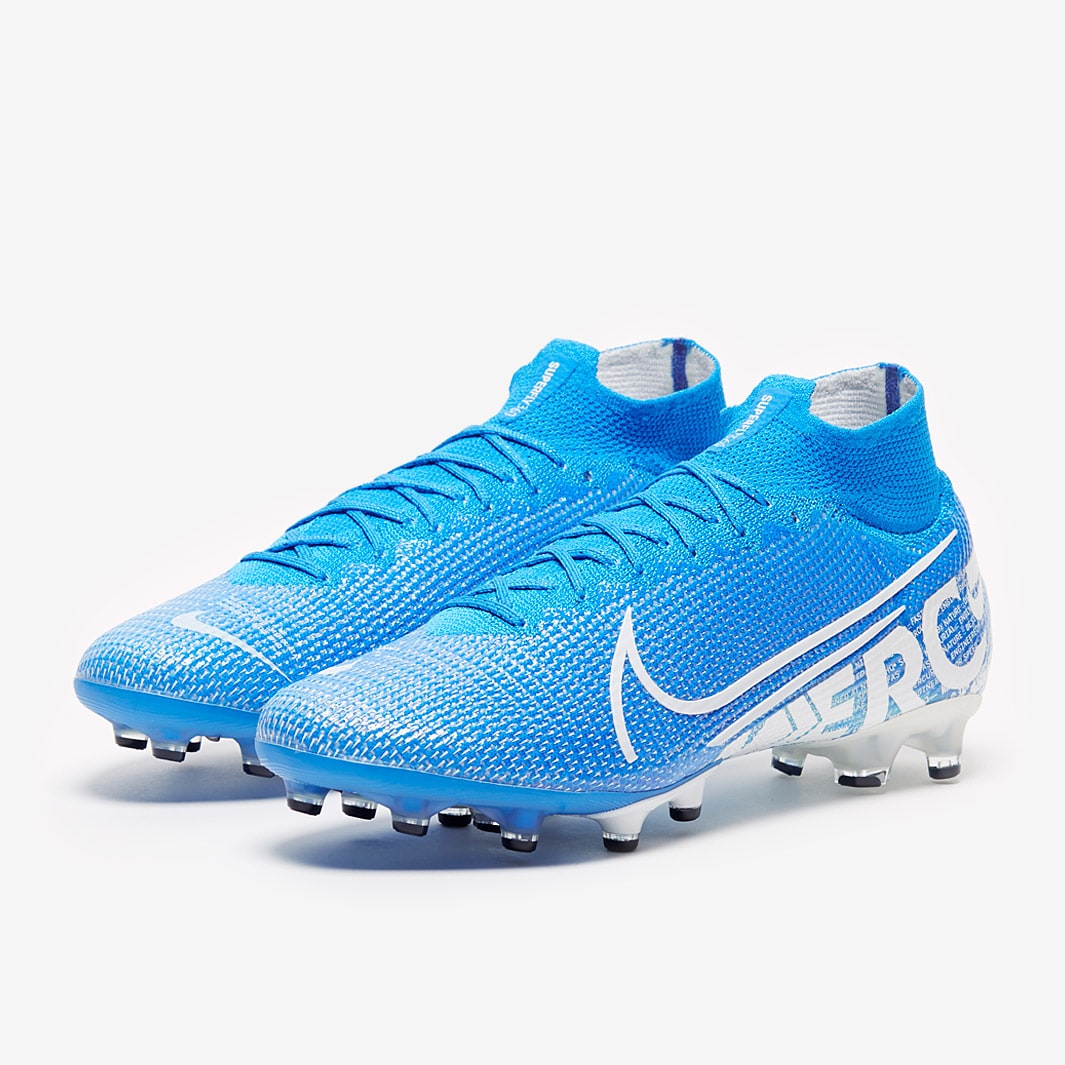 Nike Mercurial Superfly VII Elite AG PRO Blue Hero White Volt Obsidian Artificial Grass Mens Boots Pro Direct Soccer