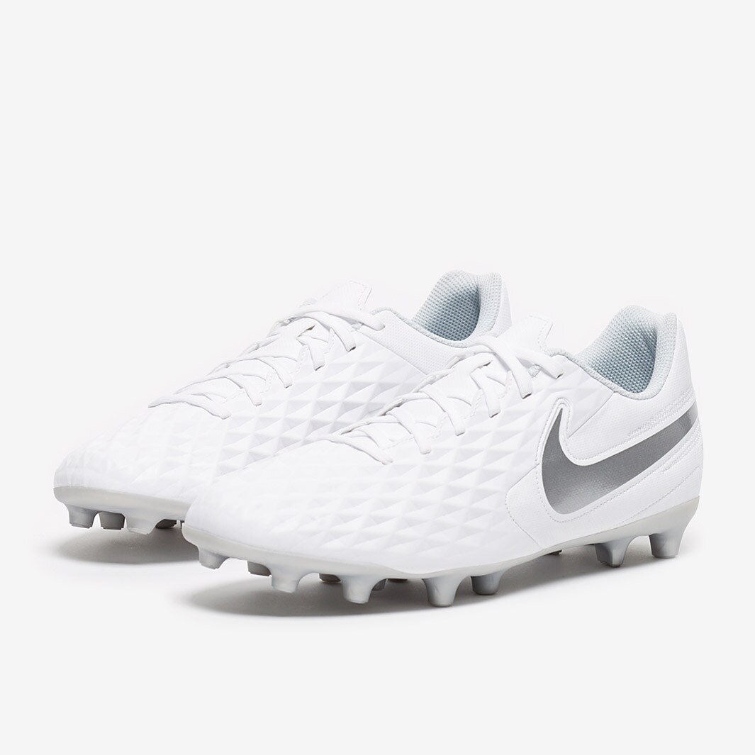 NIKE Tiempo サッカーシューズ 白 Nike Tiempo Legend VIII Club FG/MG - White/Chrome/Pure Platinum