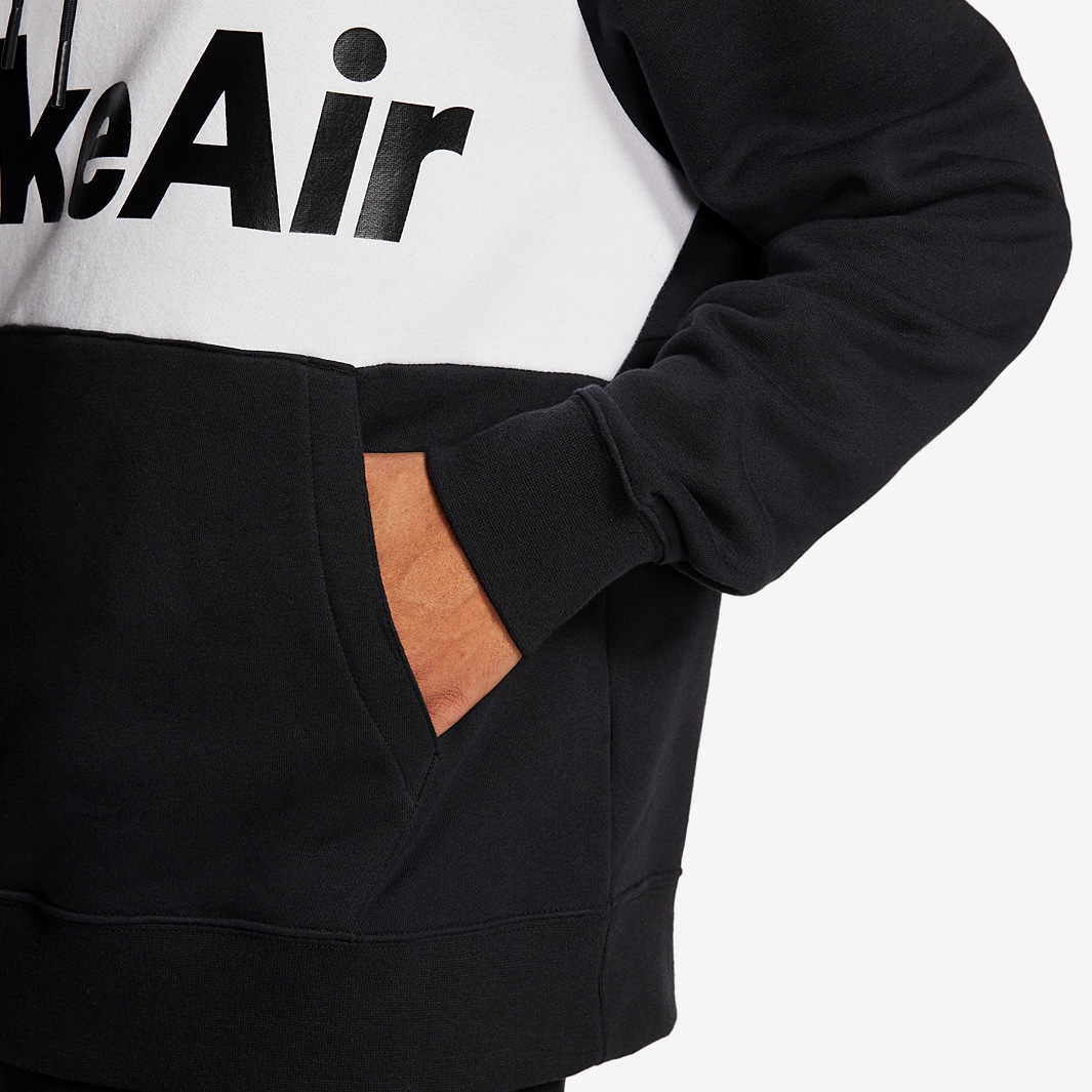 Nike Sportswear Air Hoodie - Black/White-Mens Clothing