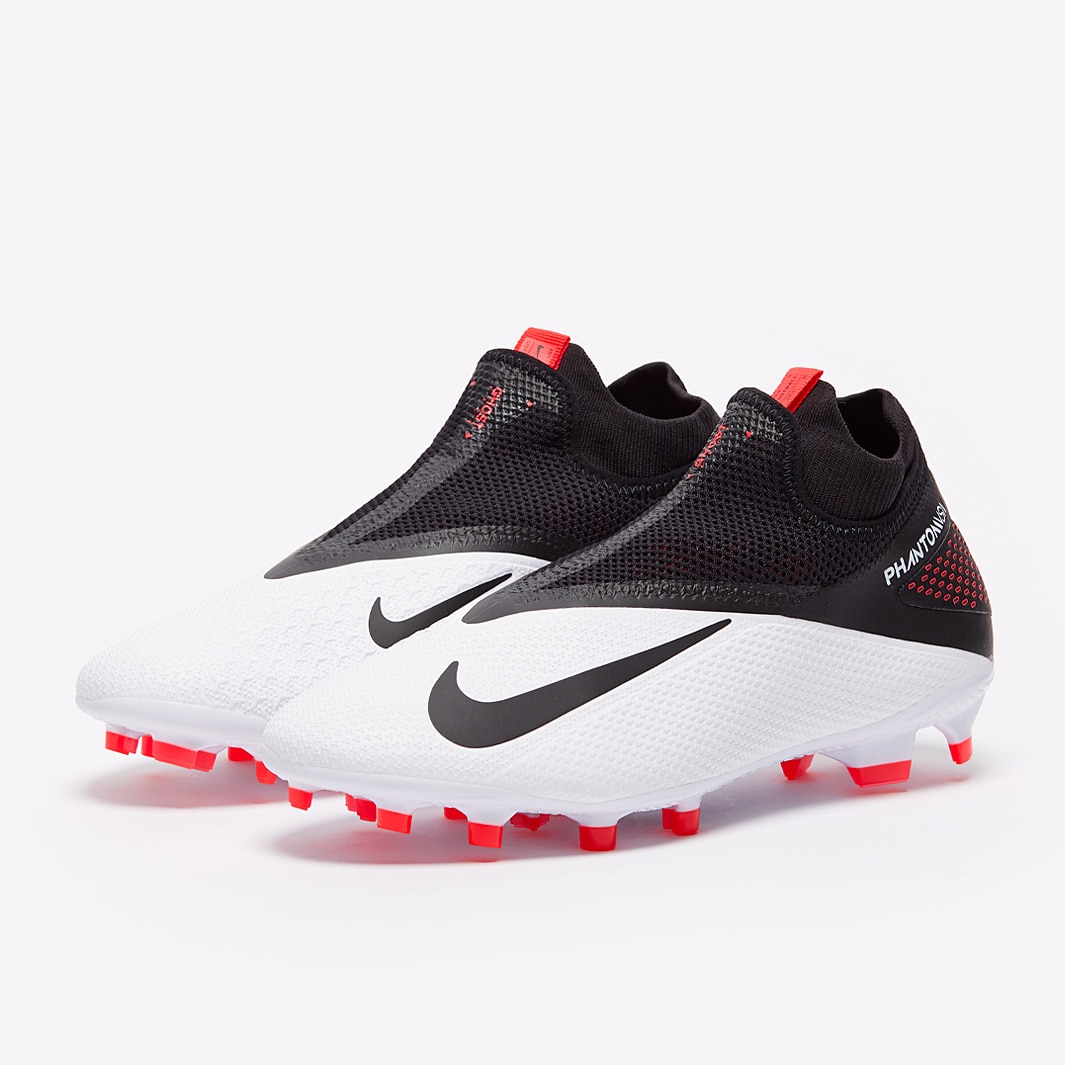 Nike Phantom VSN II Pro DF FG - White/Black/Laser Crimson - Firm