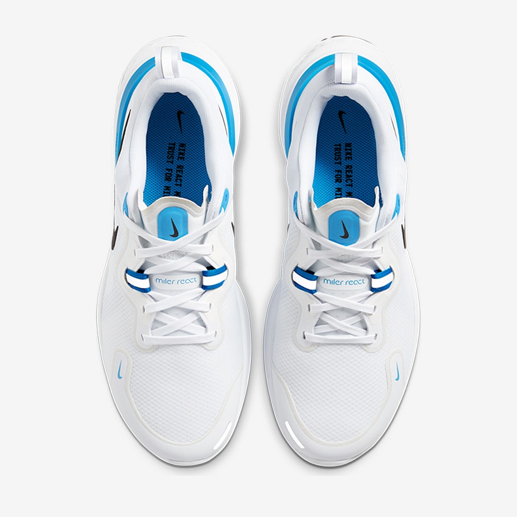 Nike React Miler - White/Black-Photo Blue - Mens Shoes
