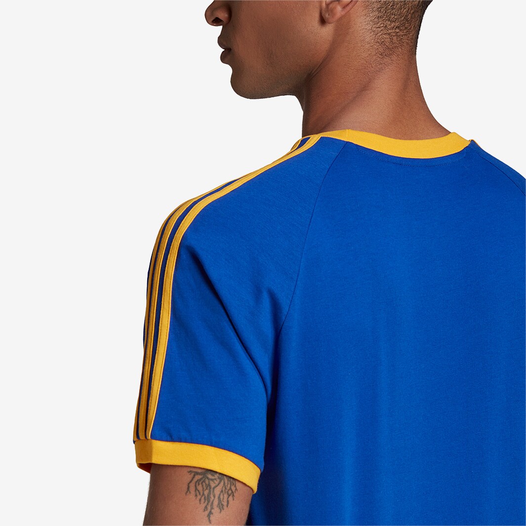 adidas Originals 3-Stripes T-Shirt Royal Blue/Yellow