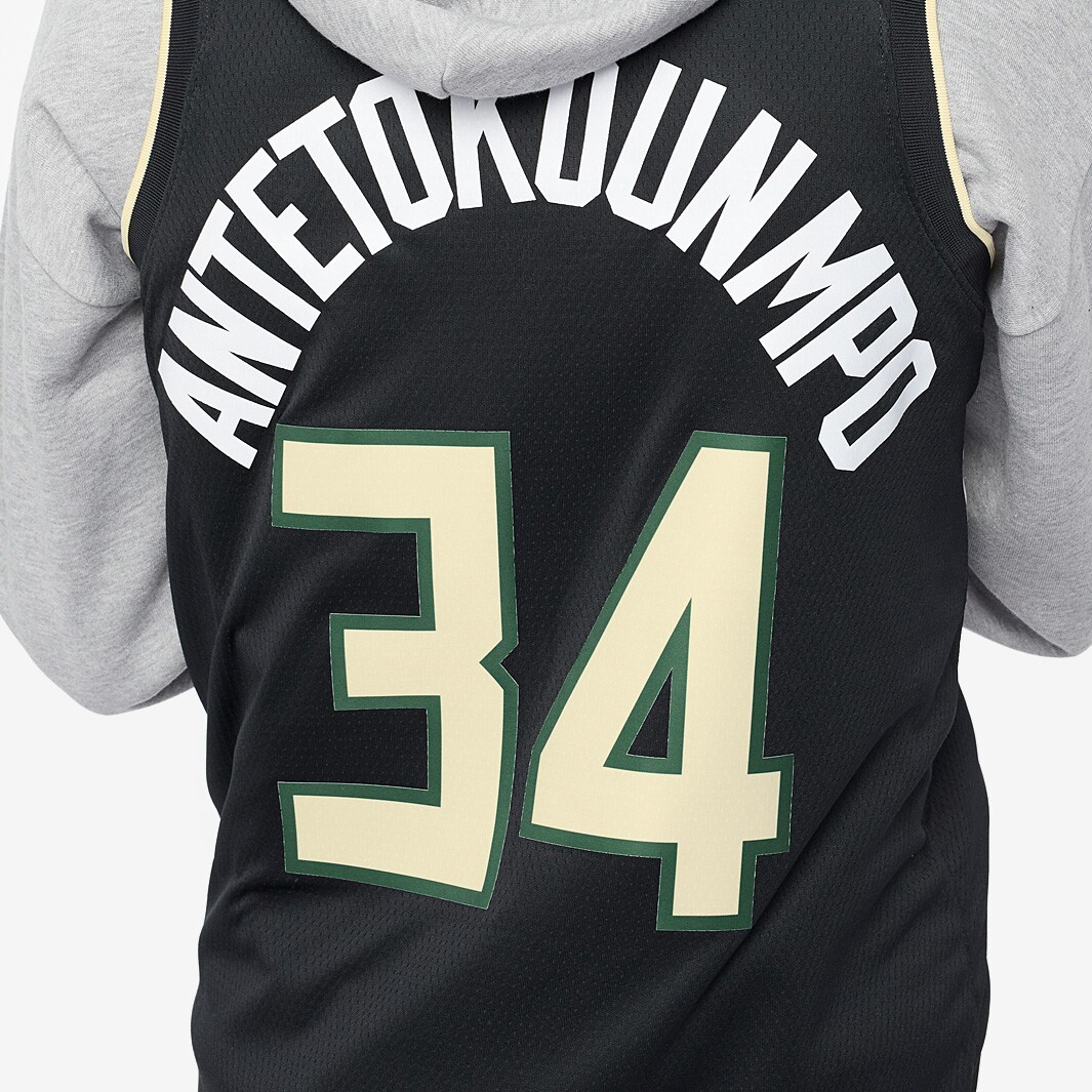 Jordan Milwaukee Bucks Men's Statement Swingman Jersey Giannis Antetokounmpo - Black