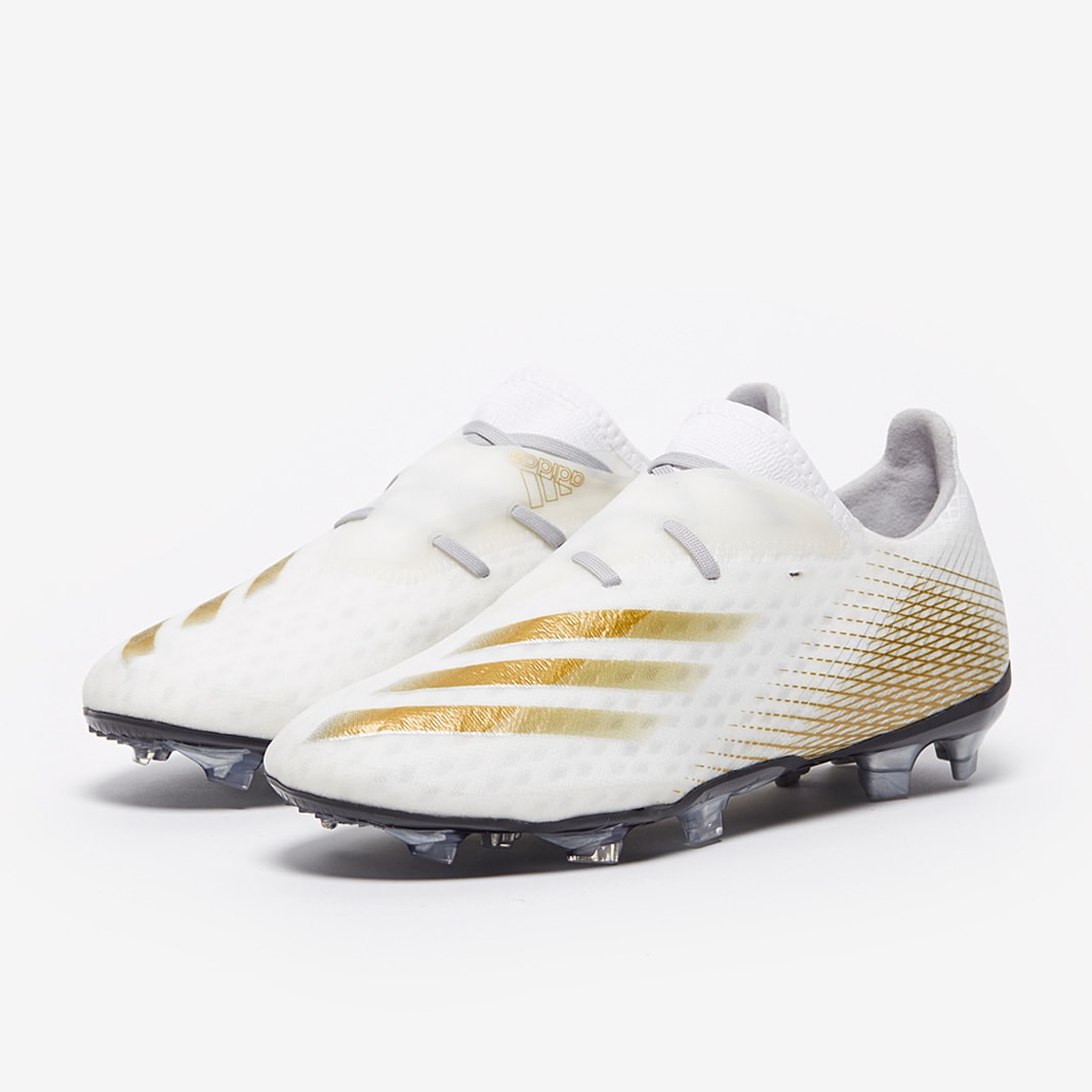 adidas X Ghosted .2 FG - White/Metallic Gold Melange/Core Black - Firm Ground - Mens cleats