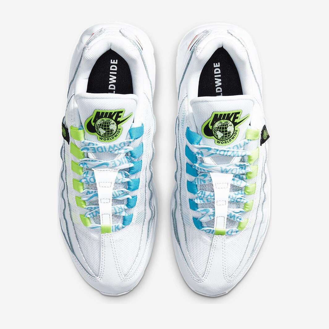Nike Womens Air Max 95 SE White/White/Volt/Blue Fury Trainers
