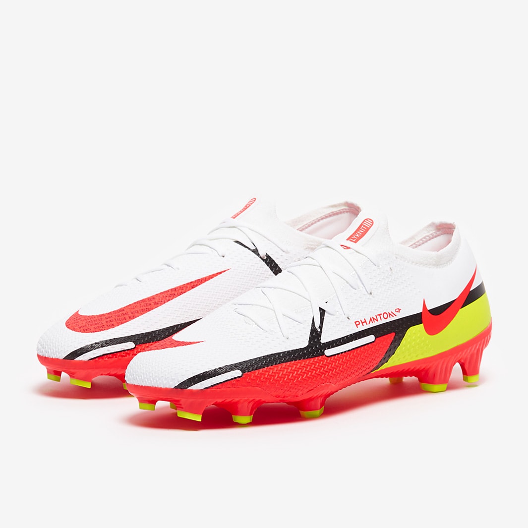 Nike Phantom GT II Pro FG - White/Bright Crimson/Volt - Mens