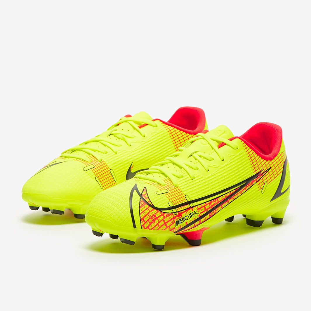 Nike Jr. Mercurial Vapor 14 Club FG/MG Volt/Bright Crimson Kids