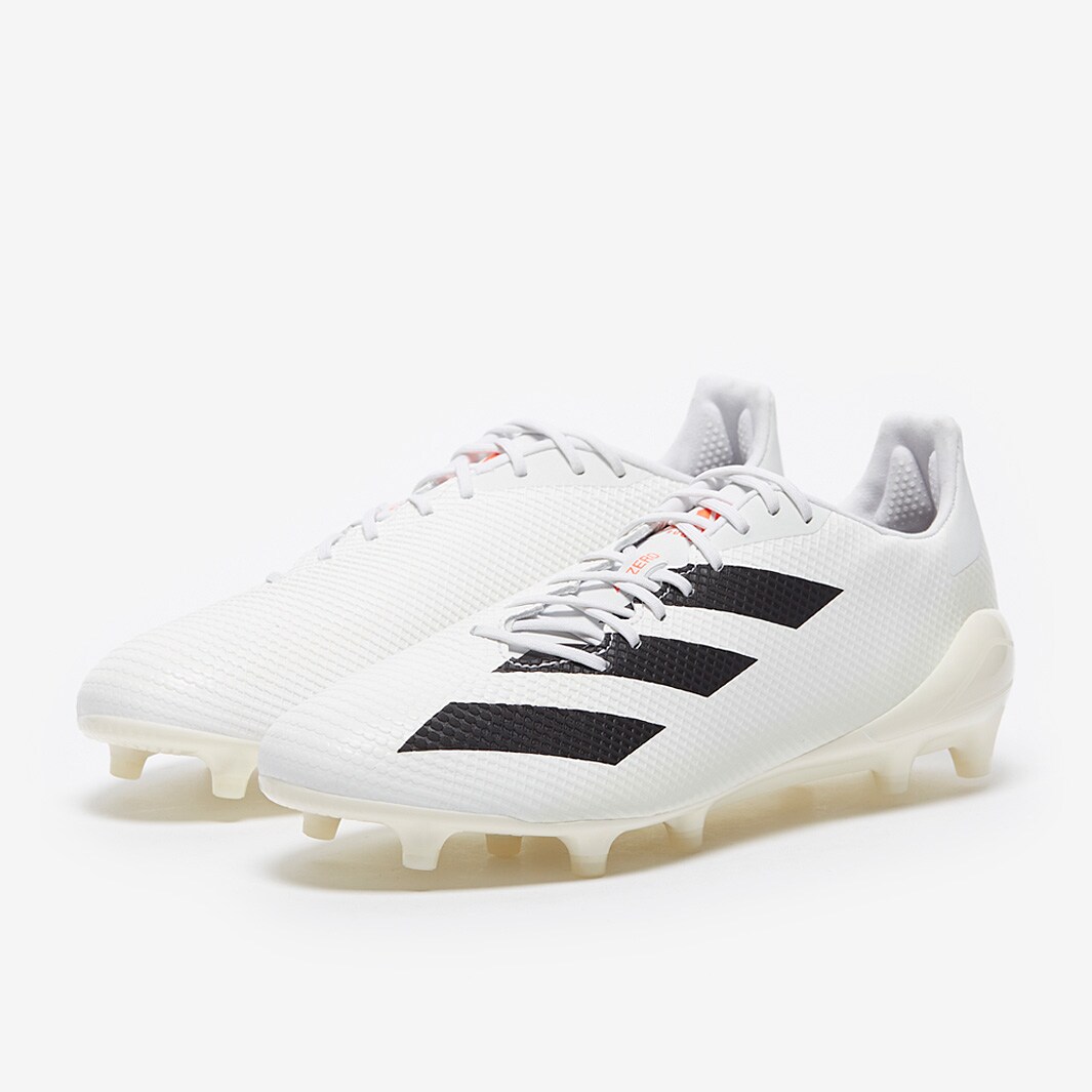 adidas Adizero RS7 FG - White/Core Black/Solar Red - Mens Boots