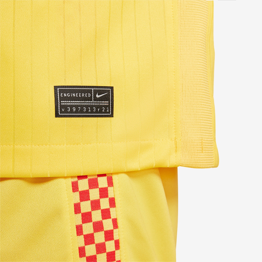 Nike Liverpool 21/22 Third Stadium SS Shirt - Chrome Yellow/Rush Red ...