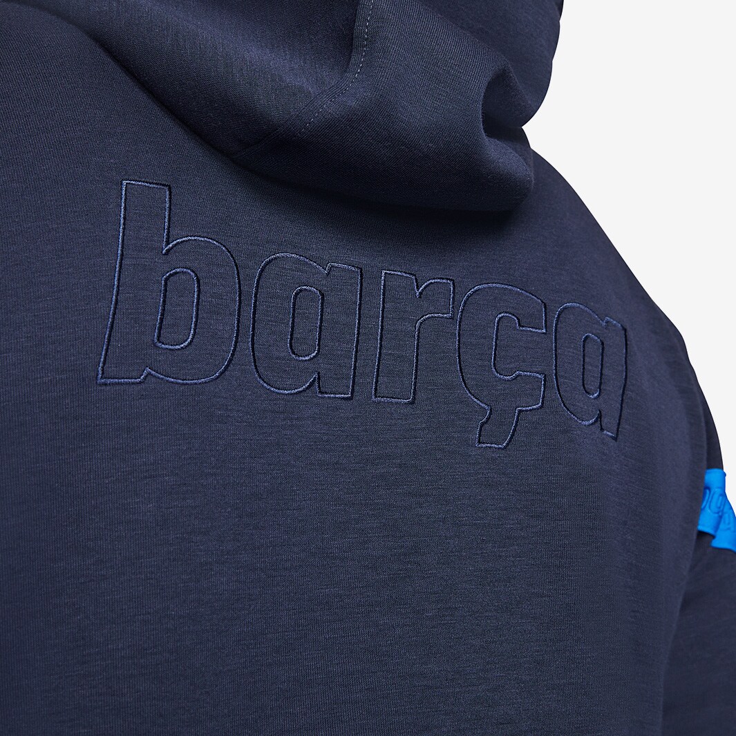 Nike FC Barcelona 21/22 Travel Hoodie - Obsidian/Obsidian/Soar