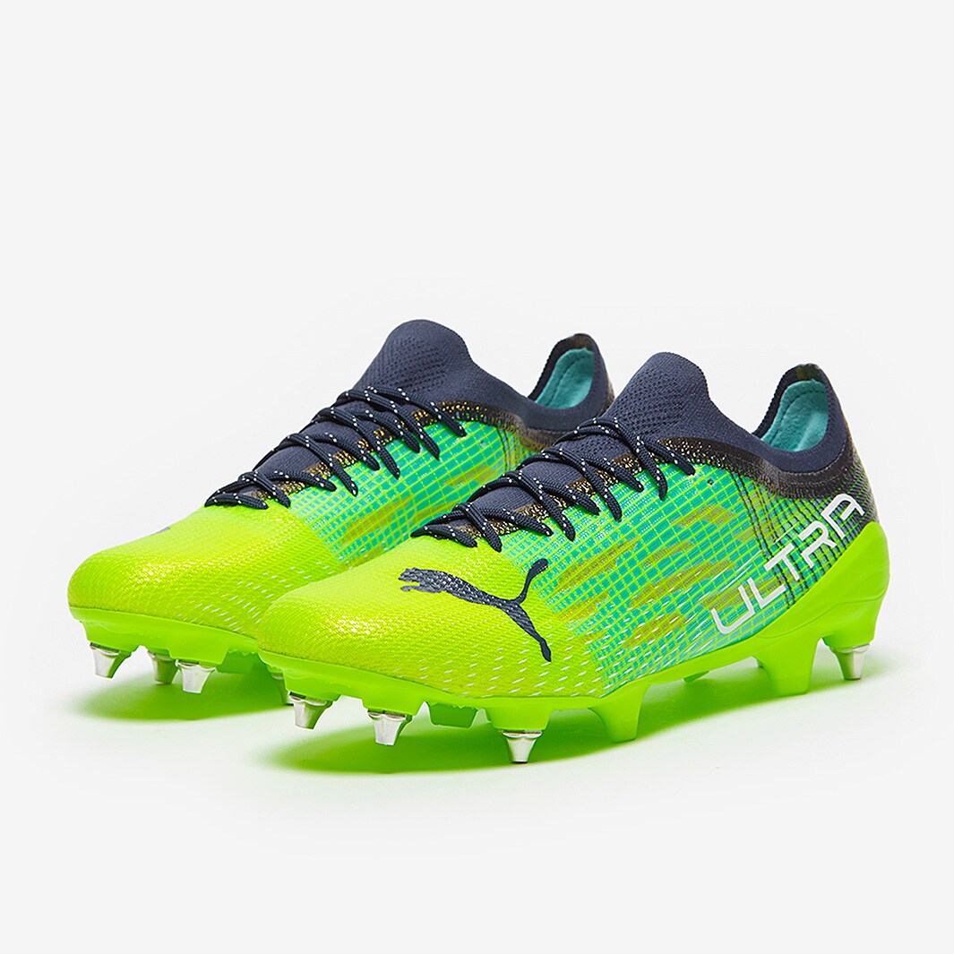 puma bleu et vert fluo