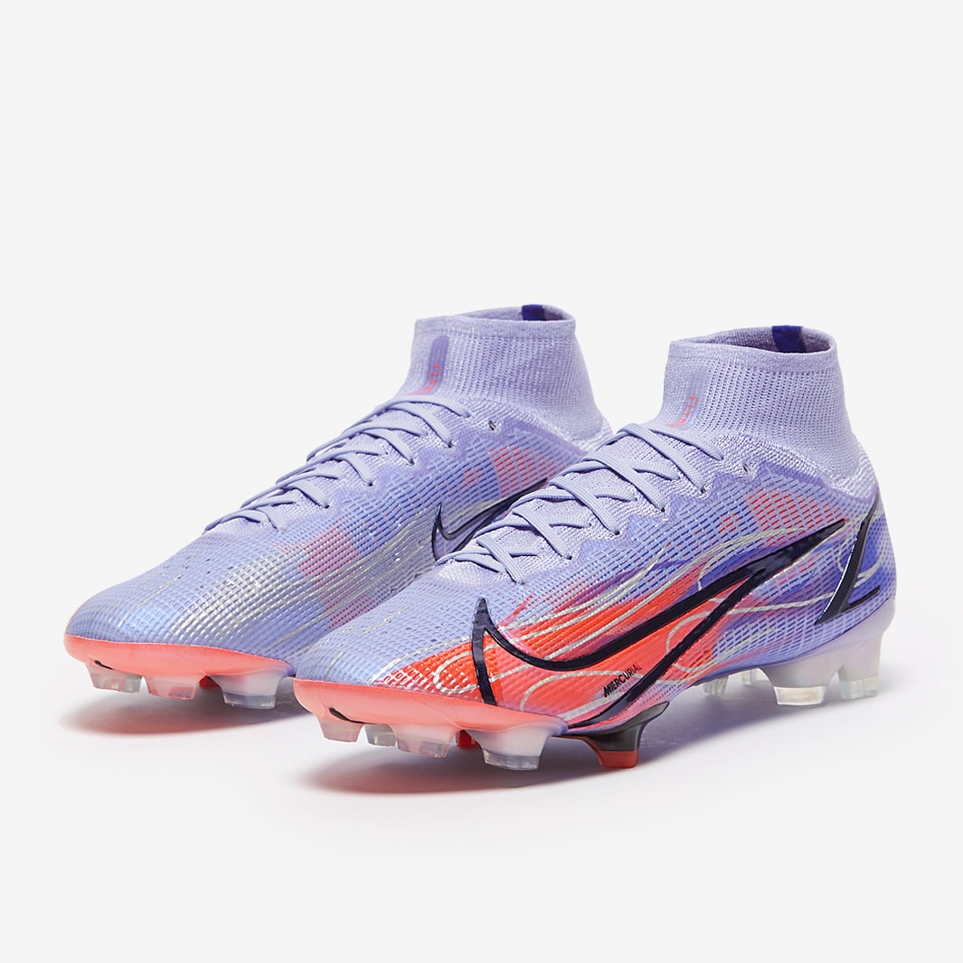 Nike Mercurial Vapor 14 Elite AG PRO Cleat Mbappe Light Thistle Silver