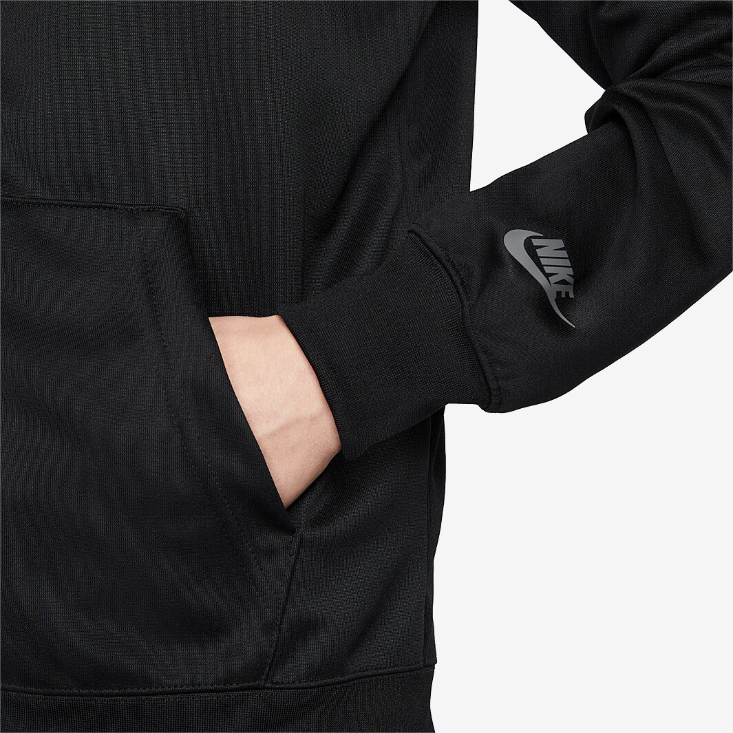 Nike Sportswear Full-Zip Hoodie - Black/Black/Iron Grey - Tops - Mens ...