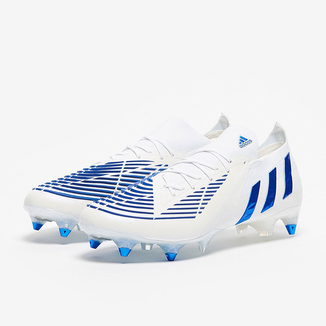 adidas Predator Edge.1 Low SG - White/Hi-Res Blue/White - Mens Boots