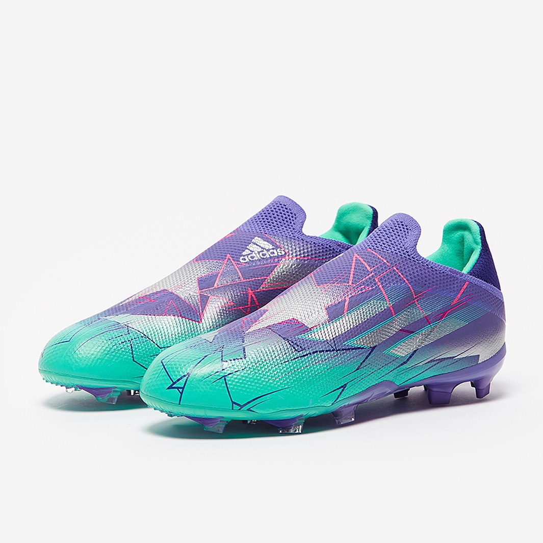 ●KIDD-X adidas Kids X Speedflow+ FG - Purple Rush/Silver Metallic