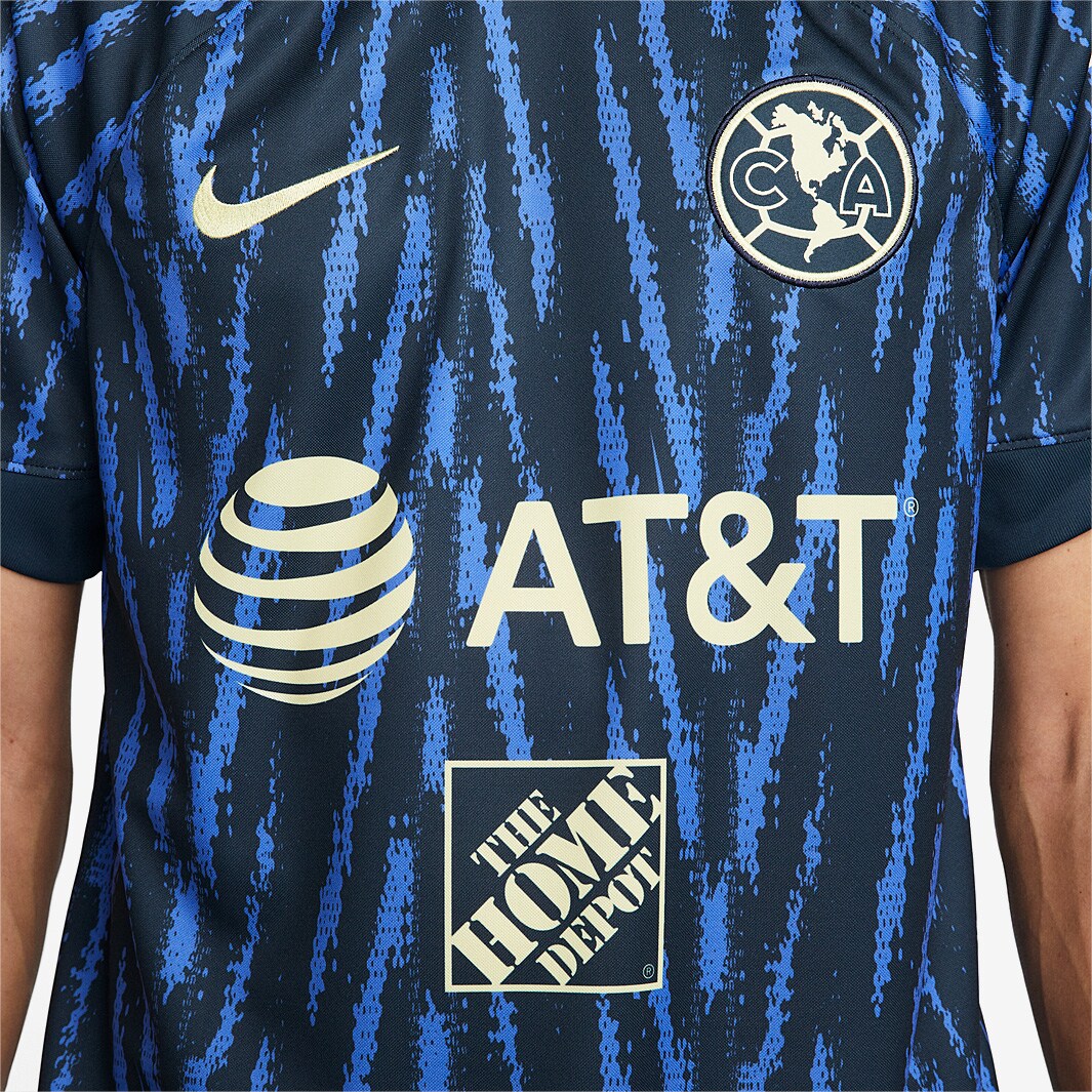Nike Club America 22/23 Away Stadium SS Jersey - Armory Navy/Lemon