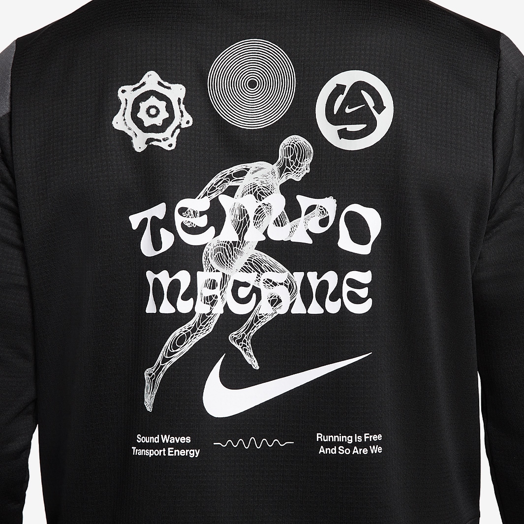 Nike Dri-FIT Wild Run Element Half Zip Black/Anthracite Mens