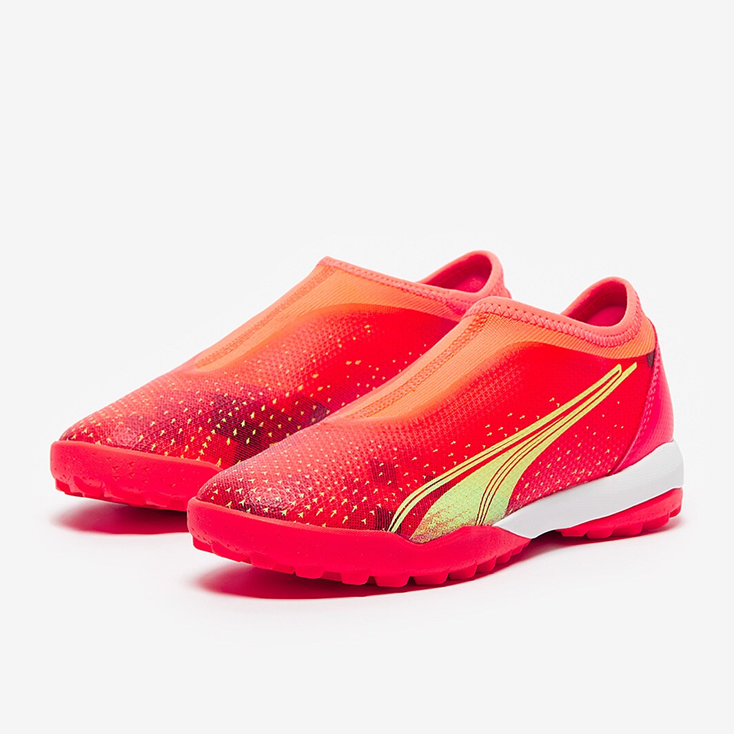 Puma Ultra Match Ll TT Mid para niños Coral Fogoso/Fizzy Light