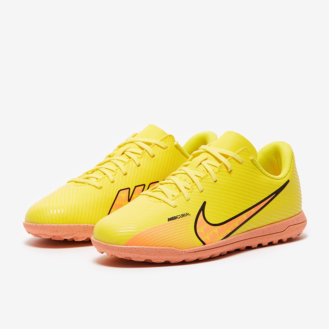 Nike Kids Mercurial Vapor XV Club TF - Yellow Strike/Sunset Glow ...