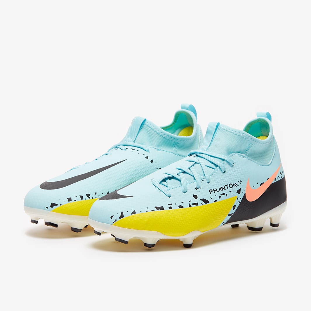 Nike Kids Phantom GT II Academy DF FG/MG - Glacier Ice/Black/Yellow ...