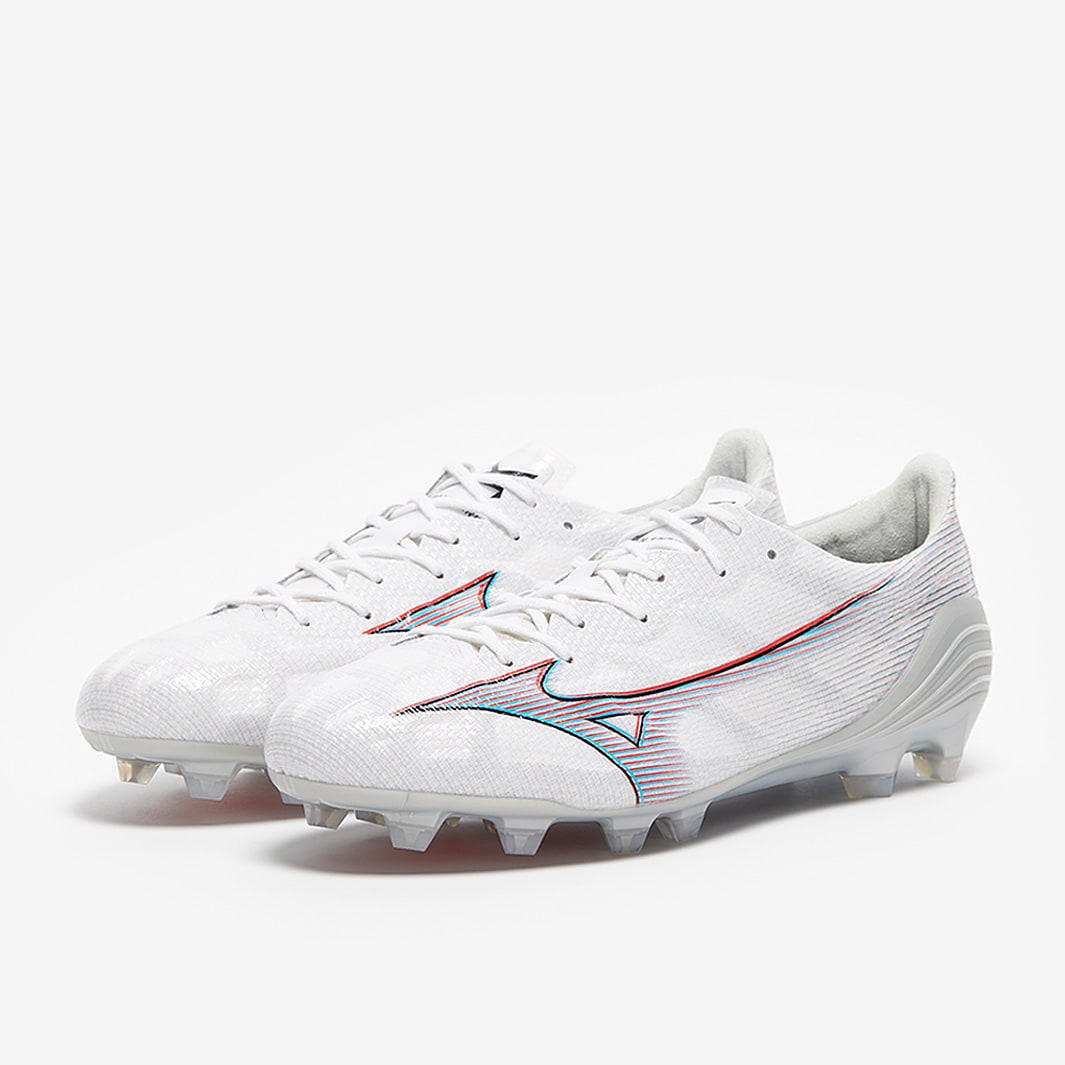 Mizuno Alpha Made In Japan FG - White/Ignition Red - Mens Boots |