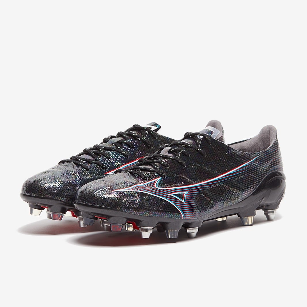 Mizuno Alpha Made Japan SG Mix - Nero/Ignition Rosso - Scarpe