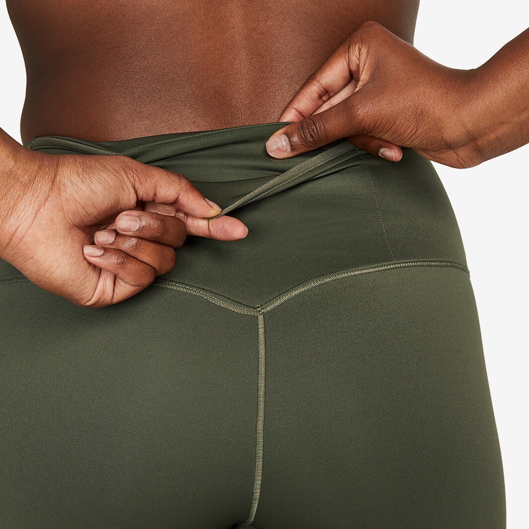 Nike Womens Dri-FIT Go Mid-Rise Leggings Cargo Khaki/Black