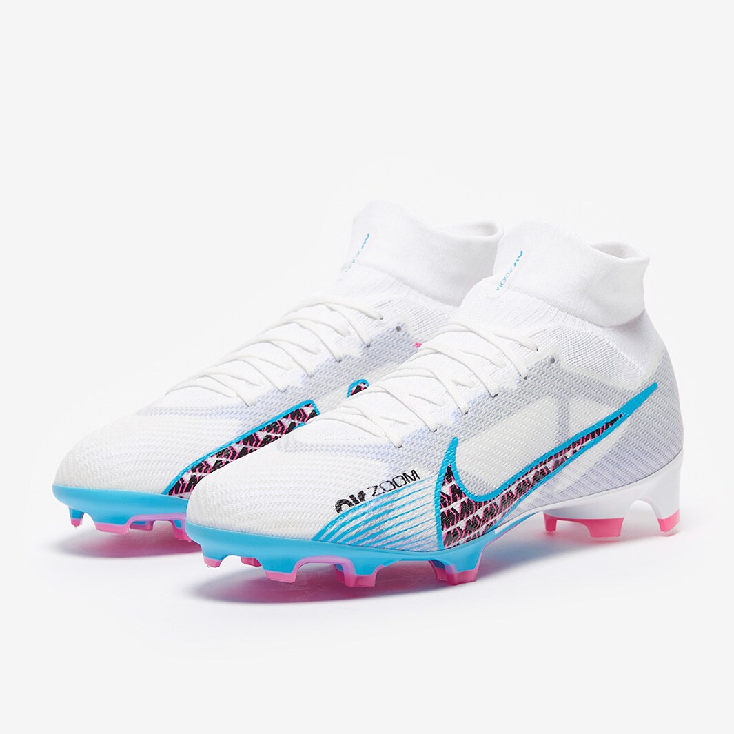 Nike Air Zoom Mercurial Superfly IX Pro FG - White/Baltic Blue