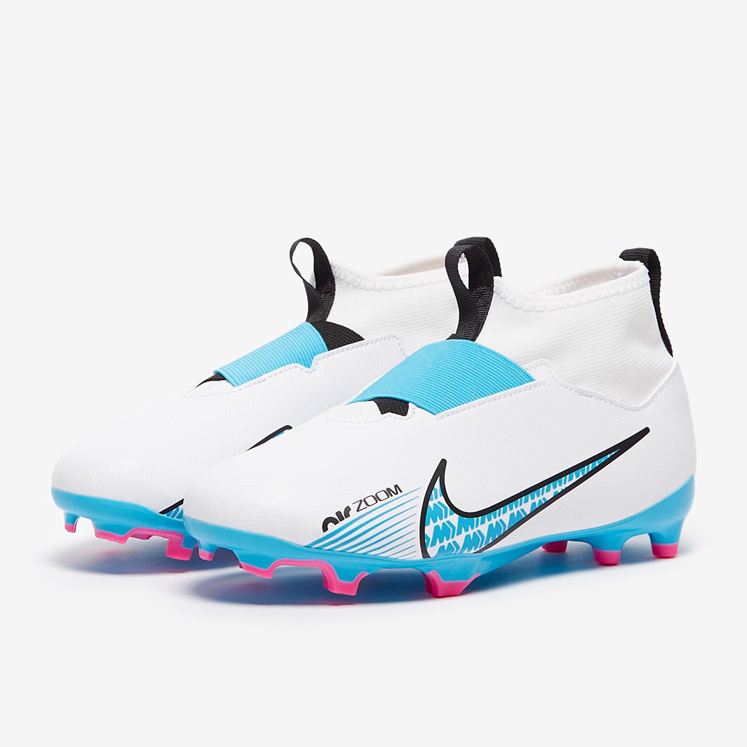 Nike Kids Air Zoom Mercurial Superfly IX Academy FG - White/Baltic