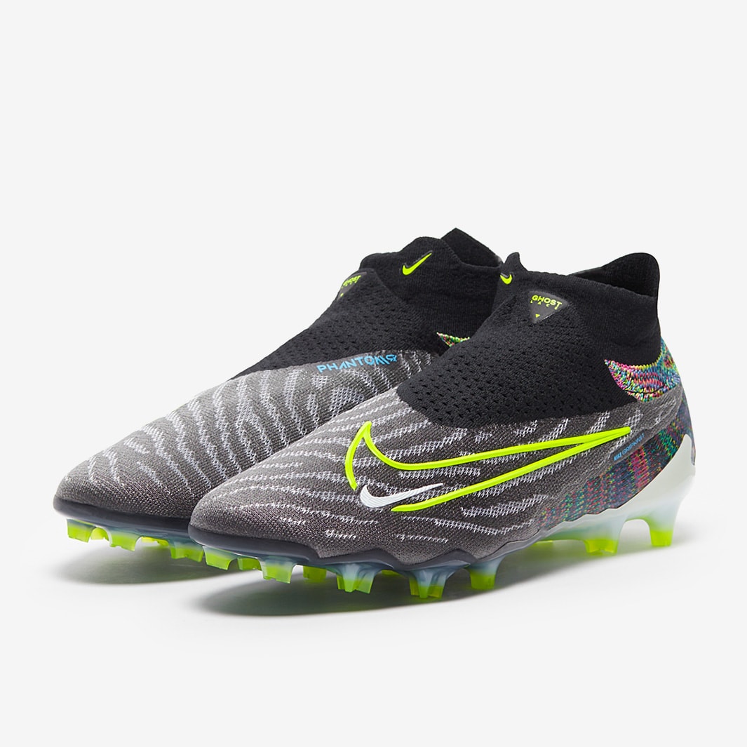 Nike Gripknit Phantom GX Elite Fusion FG Black White Blue Glow Volt