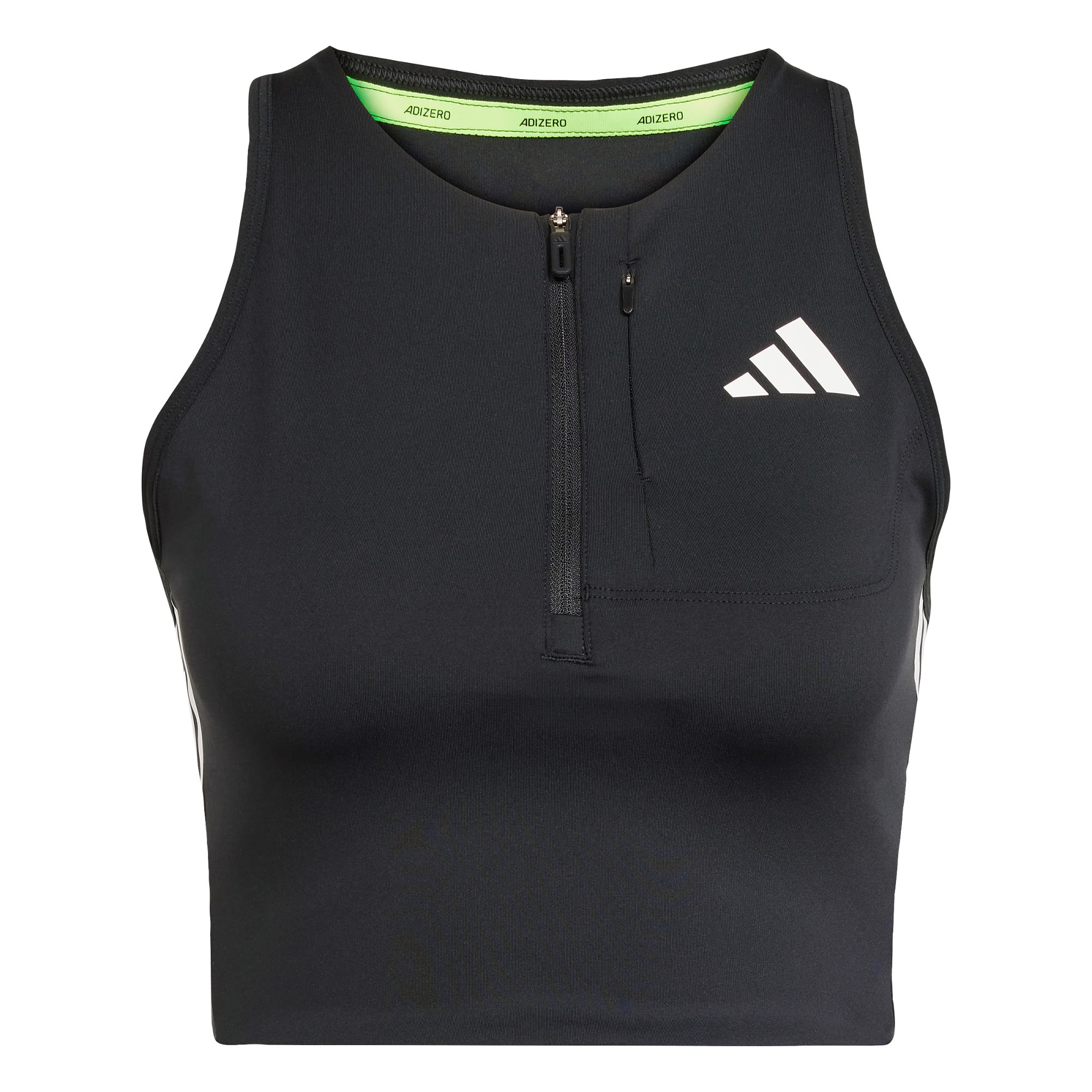 adidas Womens adizero Gel Pocket Crop Top Black Womens