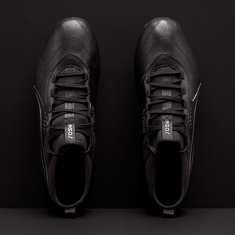 Puma One 3 Lth FG -Puma Black/Puma Black - Mens Soccer Cleats