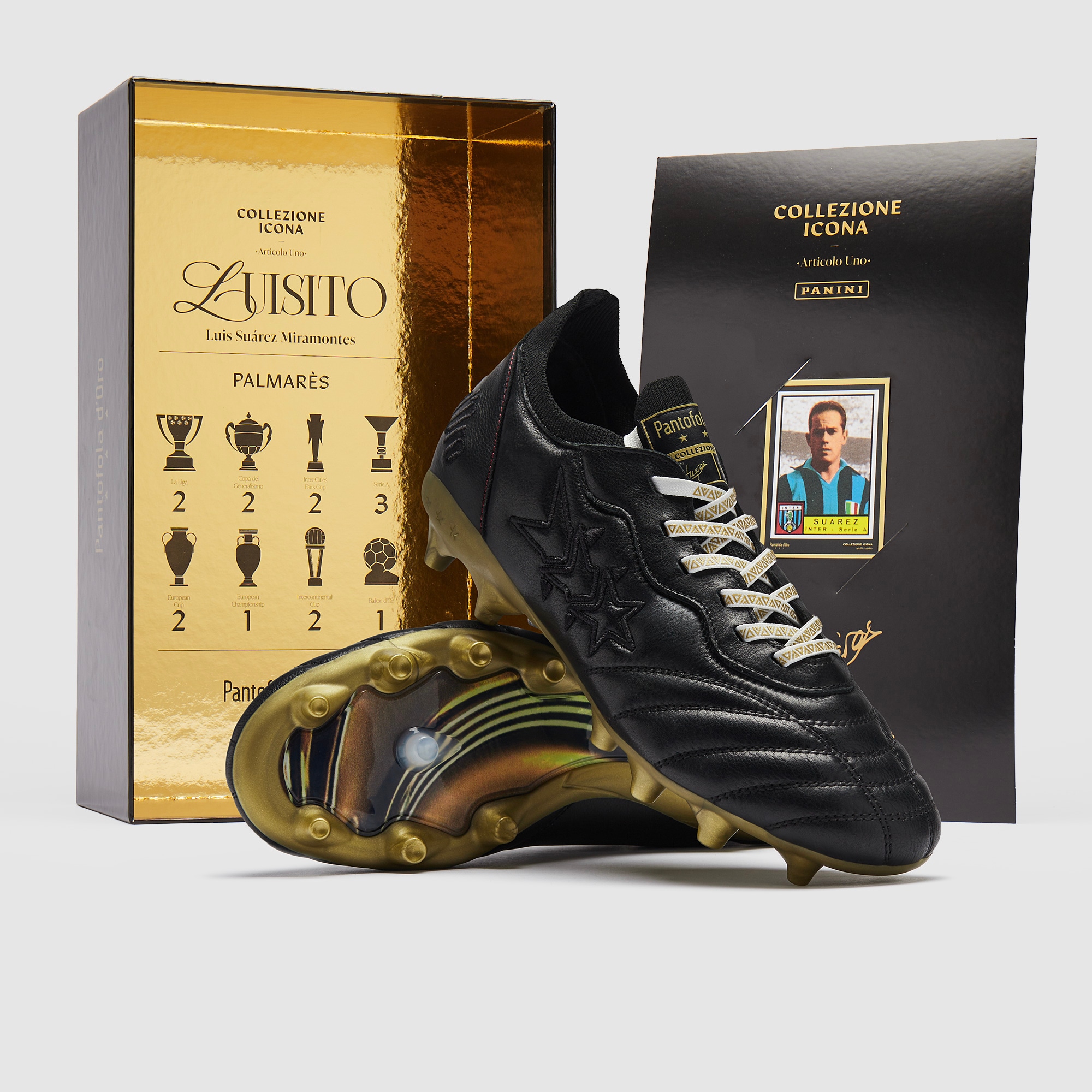 Pantofola d'Oro Super Star Elite x Luisito FG Negro/Dorado/Rojo