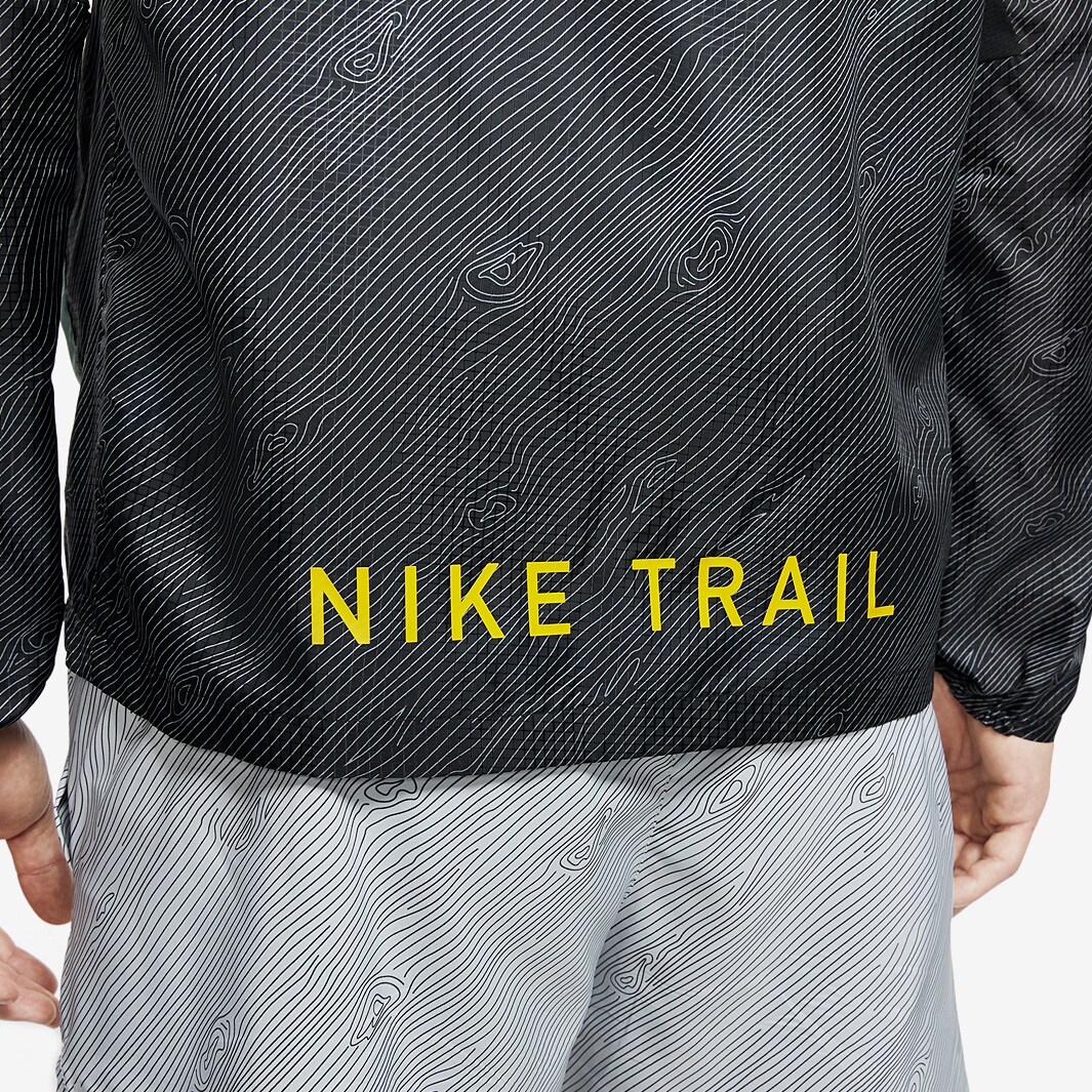 Nike Windrunner Trail Jacket - Black/Laser Crimson - Mens Clothing