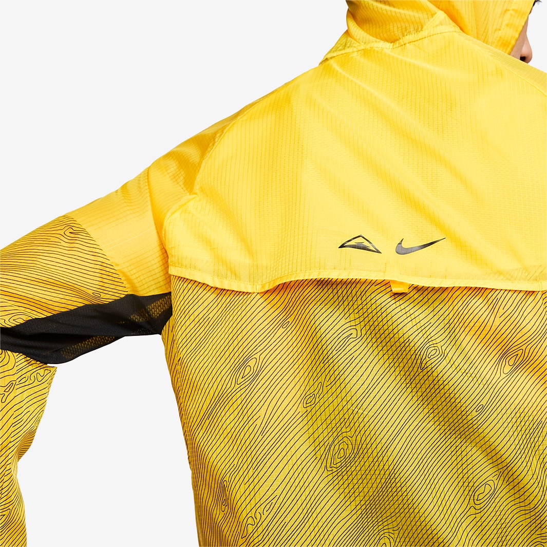 nike yellow running jacket