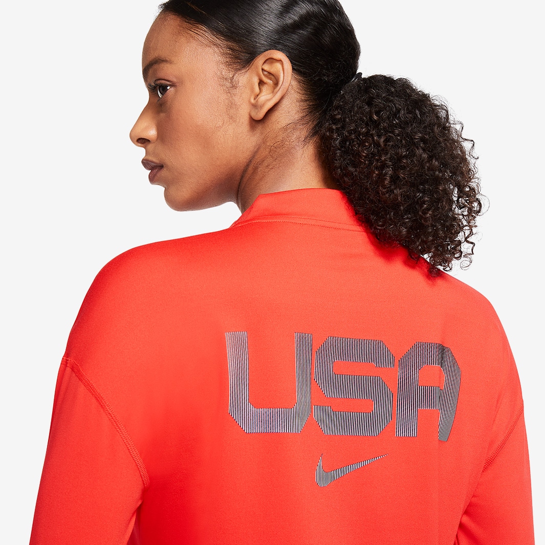Buy Nike Women's Dri-FIT Swoosh Mock-Zip Sports Bra Red in Kuwait -SSS